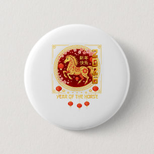 Jahr des Pferdes 2026 Lunar Neujahr Chinesisches N Button