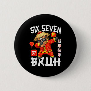 Jahr des Pferdes 67 Bruh Dabbing Chinesisches Neuj Button