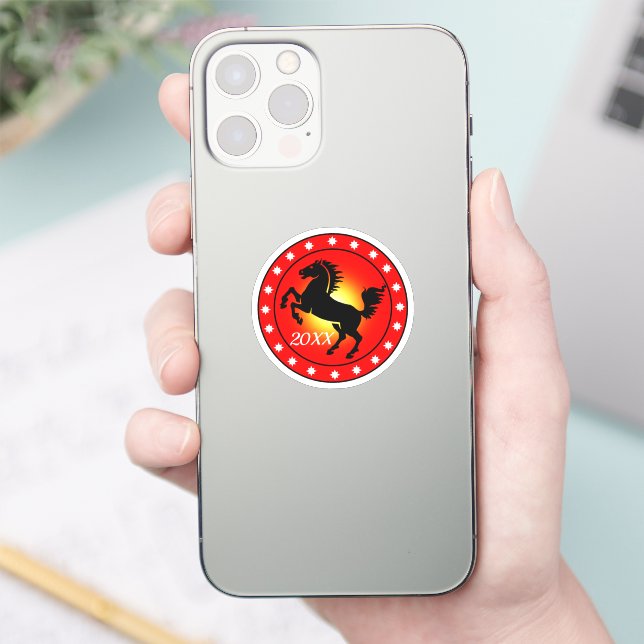 Jahr des Pferdes Aufkleber (Telefon)