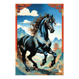 Jahr des Pferdes, chinesisches Horoskop, Fotodruck