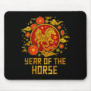 Jahr des Pferdes Chinesisches Neujahr 2026 Zodiac  Mousepad
