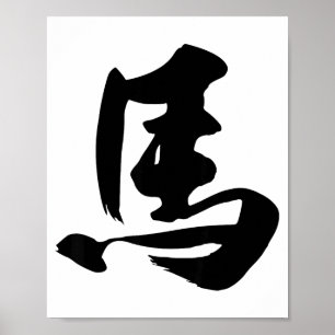 Jahr des Pferdes Chinesisches Neujahr Traditionell Poster