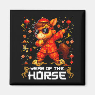 Jahr des Pferdes Dabbing Pferd Lunar Chinesisches Magnet