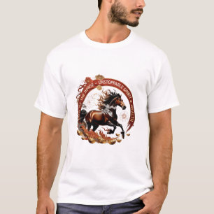 Jahr des Pferdes Flamme, Lunar Zodiac Geschenk T-Shirt