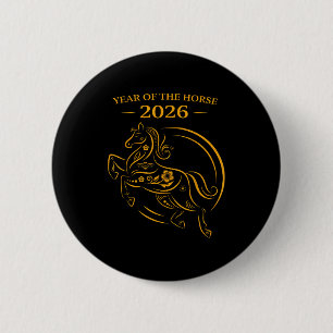 Jahr des Pferdes Lunar Chinesisches Neujahr Feuerp Button