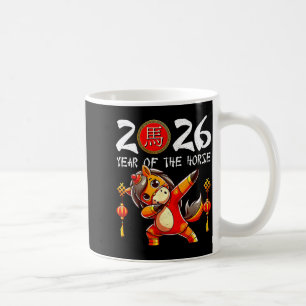 Jahr des Pferdes Mondneujahr Funny Dabbing Hor Kaffeetasse