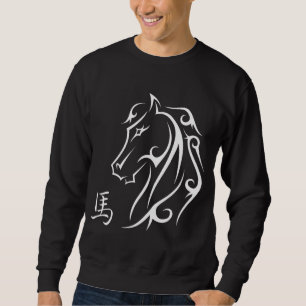 Jahr des Pferdes Pferdekopfsymbol Sweatshirt