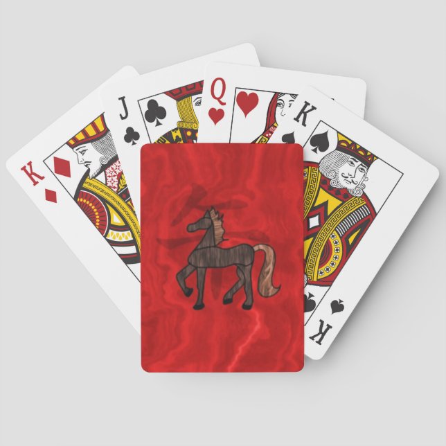 Jahr des Pferdes Spielkarten (Rückseite)