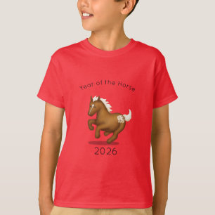 Jahr des Pferdes Süße Chinesische Tierkreiszeichen T-Shirt