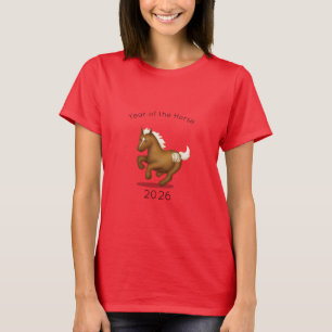 Jahr des Pferdes Süße Chinesische Tierkreiszeichen T-Shirt