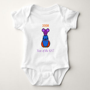 Jahr des RATTE Babys Baby Strampler