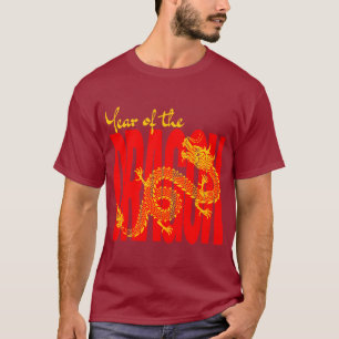 Jahr des roten Goldes des Drachen T-Shirt