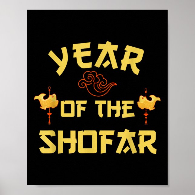 Jahr des Shofar Funny Chinese Jüdischen Neujahrs H Poster (Vorne)