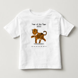 Jahr des Tiger 2022 Niedliches Zodiac-Tier Kleinkind T-shirt