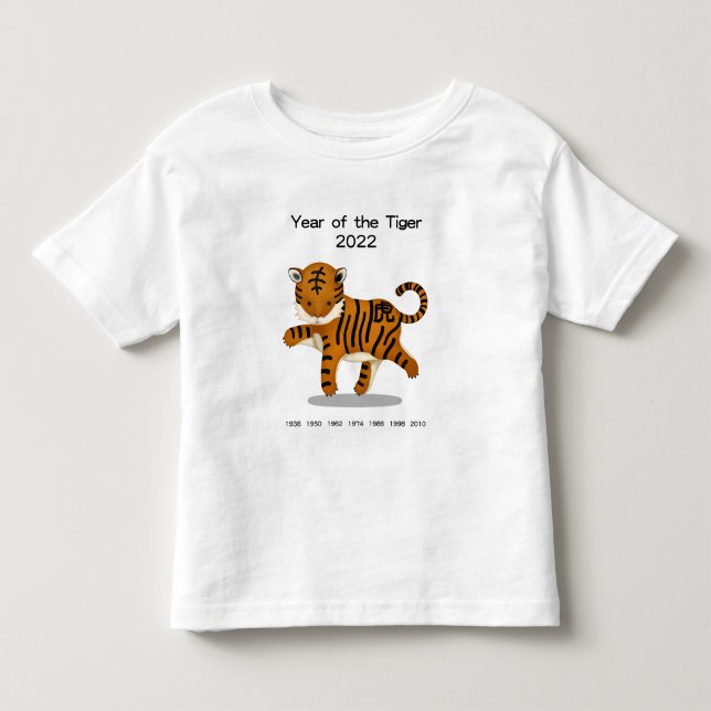 Jahr des Tiger 2022 Niedliches Zodiac-Tier Kleinkind T-shirt (Vorderseite)