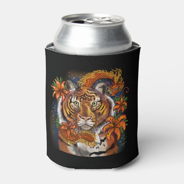 Jahr des Tiger-Chinesischen Zodiaks Dosenkühler (Kanne Vorderseite)