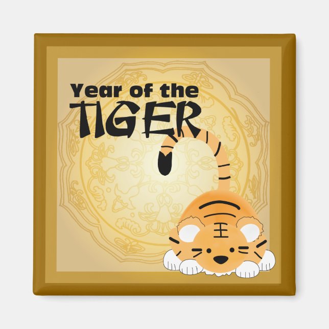 Jahr des Tiger-Magnet Magnet (Vorne)