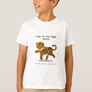 Jahr des Tigers 2022 Süßes Sternzeichen Tier T-Shirt