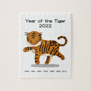Jahr des Tigers 2022 Süßes Zodiac-Tier-Andenken