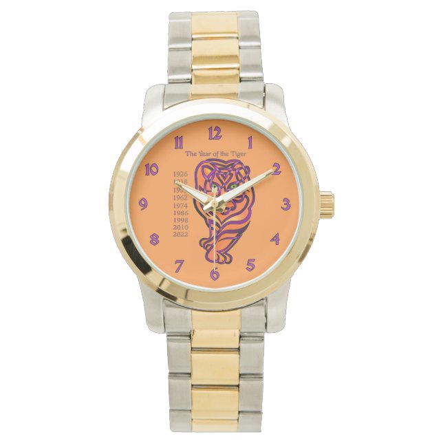 Jahr des Tigers Armbanduhr (Vorderseite)