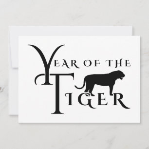 Jahr des Tigers Einladung