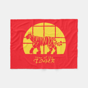 Jahr des Tigers Fleecedecke