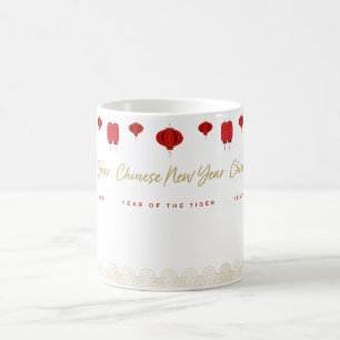 Jahr des Tigers Frohes chinesisches Neujahr Kaffeetasse