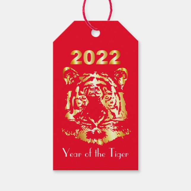 Jahr des Tigers Geschenkanhänger (Vorderseite)