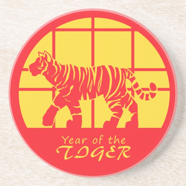 Jahr des Tigers Getränkeuntersetzer (Vorne)