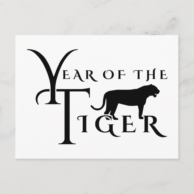Jahr des Tigers Postkarte (Vorderseite)