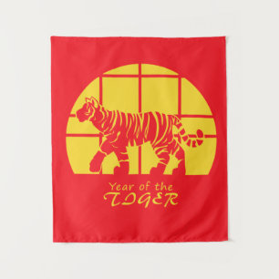 Jahr des Tigers Wandteppich