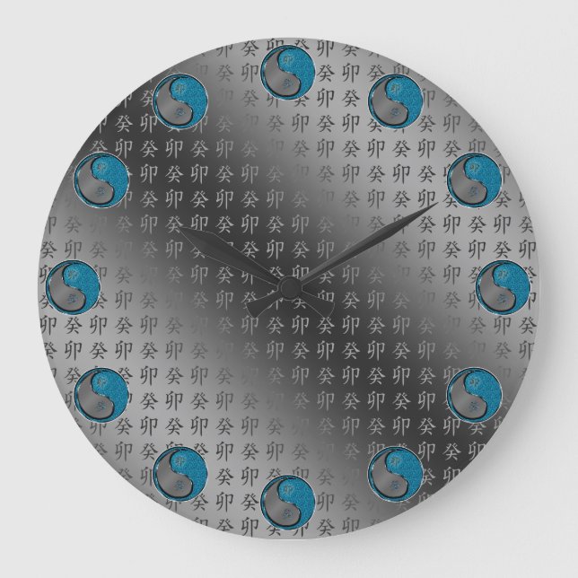 Jahr des Wasserkaninchens Große Wanduhr (Vorderseite)