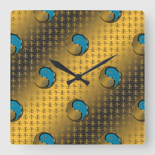 Jahr des Wasserpferdes Quadratische Wanduhr