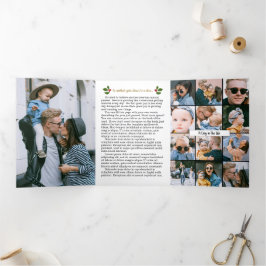 Jahr des Weihnachtsnachts-Newsletters Dreifach Gefaltete Karte