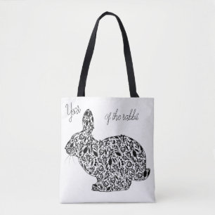 JAHR DES ZWEI SEITEN RABBIT TOTE BAG TASCHE