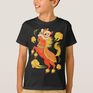 Jahr Feuerpferd Lunar Chinesische Grafik Kunst T-Shirt