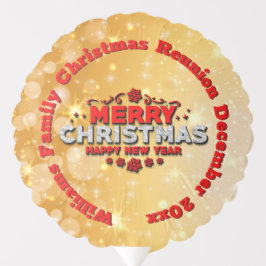 Jahr hinzufügen Matching Merry Christmas Medium Ba Ballon