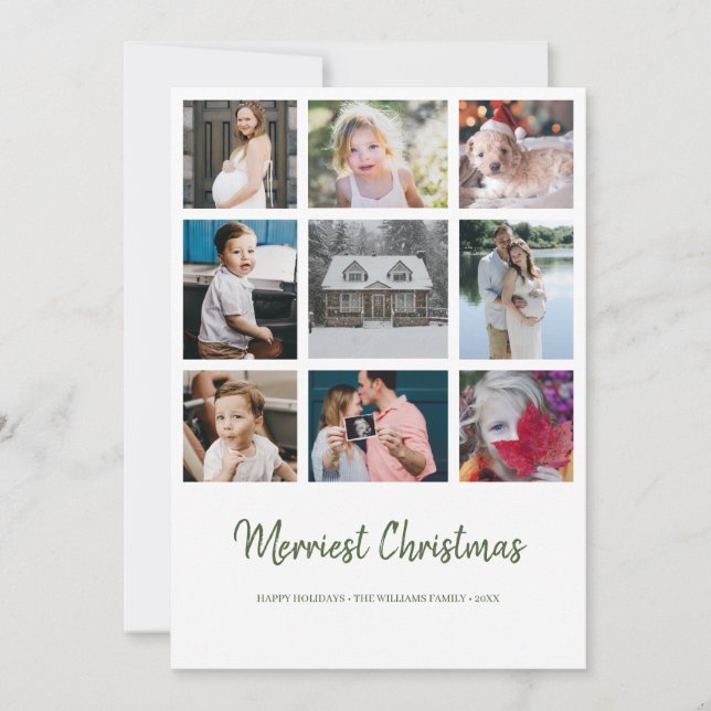 Jahr im Review 9 Foto Frohe Weihnachtskarte Einladung (Vorderseite)