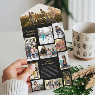 Jahr in Moments Family Foto Collage Weihnachten All-in-One-Einladung