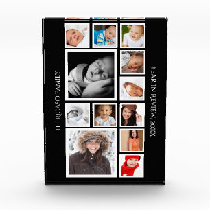 Jahr in Überprüfung einzigartig Personalisiert 12  Fotoblock