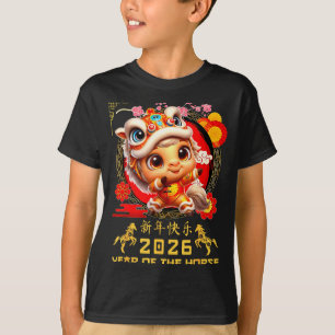 Jahr Kinder Pferd Mondschein Chinesisch T-Shirt