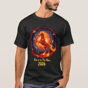 Jahr Neues Feuerpferd Chinesischer Mondkalender Hi T-Shirt