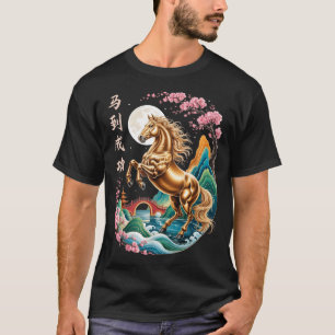 Jahr neues Pferd chinesisches Mondpferd Tierkreisz T-Shirt
