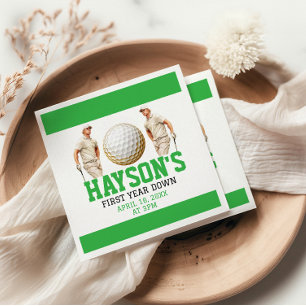 Jahr runter, Golf weiter! 1. Geburtstag Party Serviette