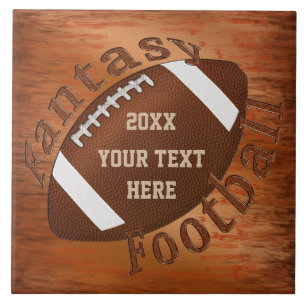 Jahr und Ihre Text-Fantasie-Fußball-Geschenk-Idee Fliese