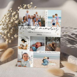 Jahr voll mit Erinnerungen Foto Collage & Highligh Feiertagskarte