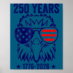 Jahre 250 Amerikanische Flagge 250. Jubiläum Poster