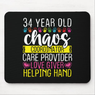 &#; Jahre alte Kinderbetreuerin &#; Geburtstag T Mousepad