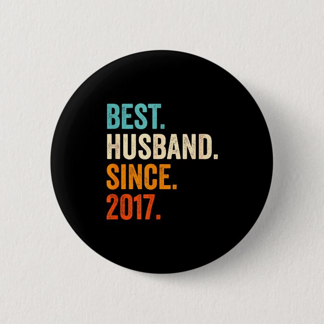 Jahre Ehepartner seit 2017 8. Hochzeit Button (Vorderseite)