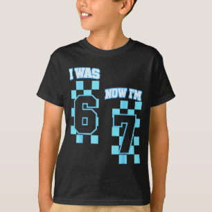 Jahre Ich bin 7 Alt Geburtstag Kariert 6 T-Shirt
